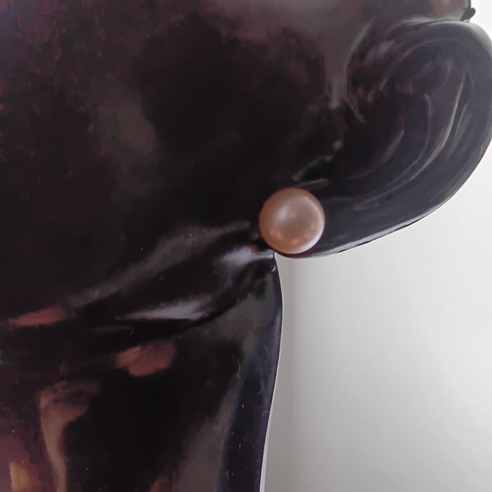 Brincos em Prata com Perolas Naturais de Agua Doce  Rosa