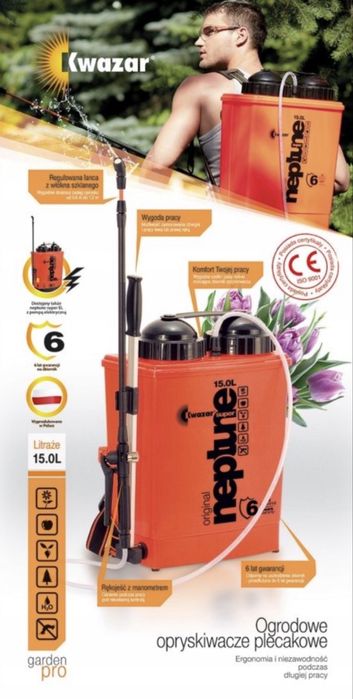 Opriskiwacz plecakowy 15L Kwazar