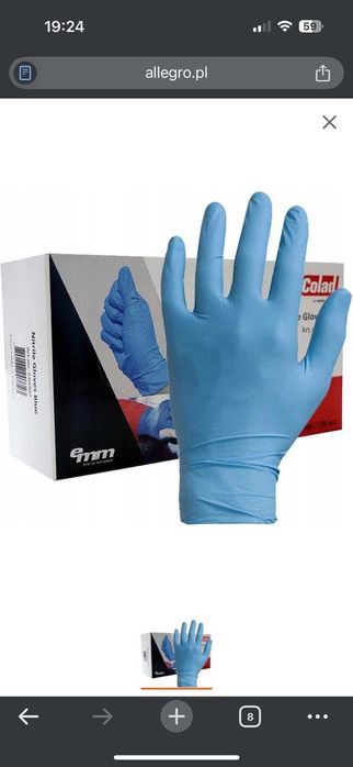 COLAD Rękawice Nitrylowe Lakiernicze 100szt. Rozmiar XL L 
Cena 36 zł