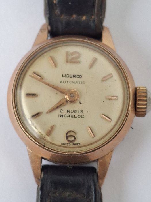 Relógio antigo senhora Licurgo swiss made não testado