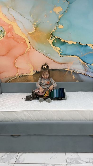 Преміальне дитяче ліжко з шухлядою, ліжка дитячі, сучасні ліжка