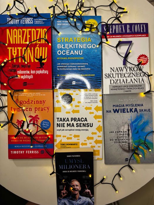 Zestaw książek biznesowych i rozwoju osobistego – 7 tytułów