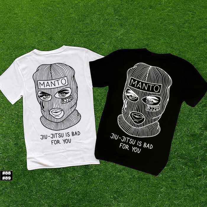 Новая Футболка MANTO Jiu-Jitsu - МАНТО Балаклава Большой Принт - XS S M L XL XXL