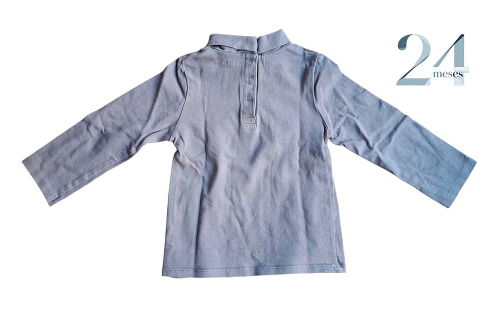Camisola Gola Alta Azul Kiabi 24 meses