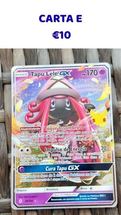 Cartas pokémon originais