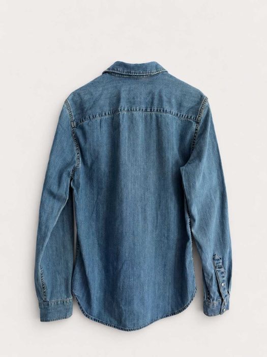 Gap 1969 Camisa Ganga Denim Slim Fit Azul Homem Tamanho M