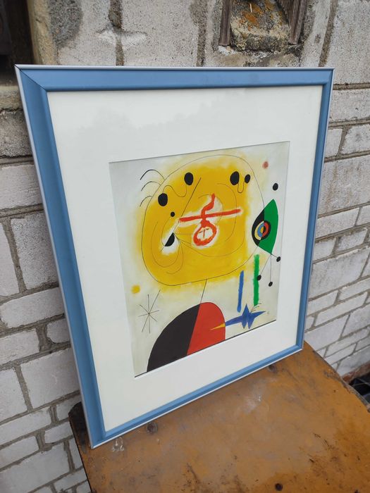 Obraz Joan Miro - Malowany - podpis - vintage - design