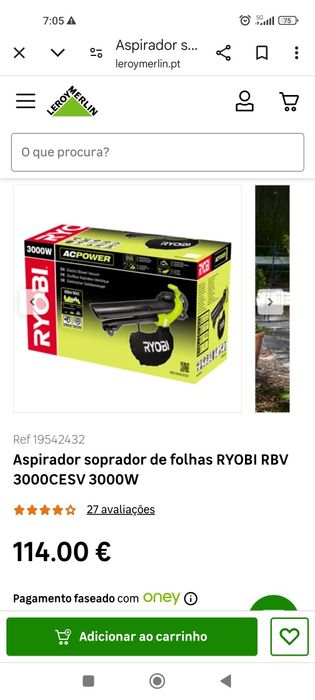 Soprador de lixo  novo