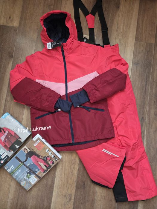 Crivit 134/140 лижний термо комплект на дівчинку комбінезон зимовий
