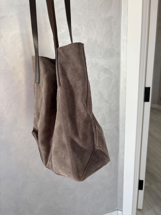 Сумка  замш сумочка коричнева