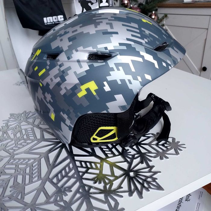 Nowy zestaw kask narciarski + gogle XS-S (48-51cm)