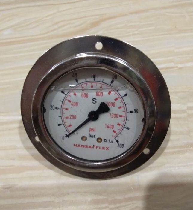 Манометр фланцевий, гліцериновий, 100 bar