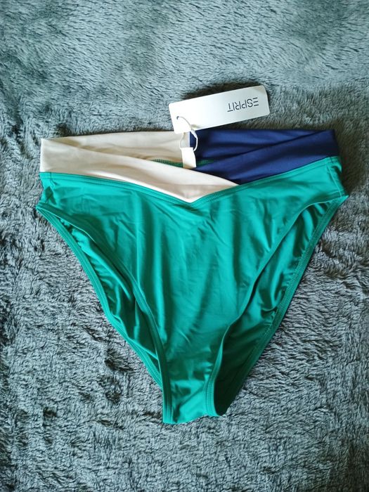 Dół od bikini Turkusowe z wyższym stanem