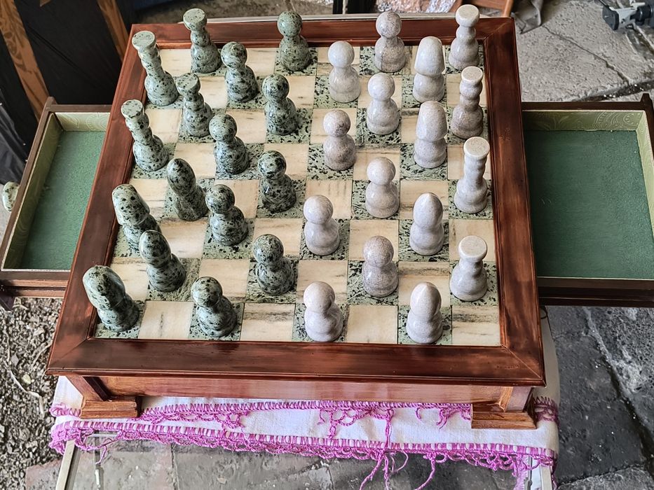 Szachy marmur ręczna robota