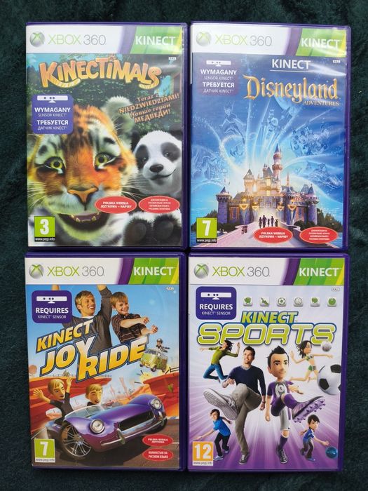 Gry Kinect Xbox 360 Disneyland, Kinectimals, Sports i Joy Ride