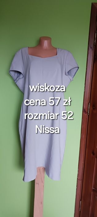 Szara elegancka sukienka sukienka Nissa rozm.52