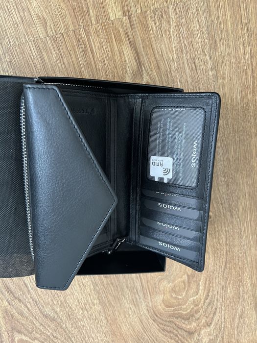 Czarny portfel damski Wojas - Nowy