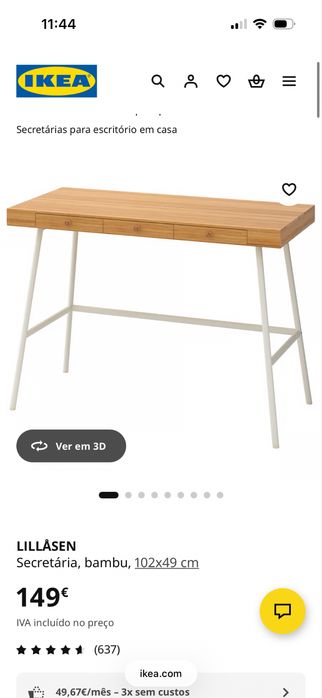 Secretaria ikea lillasen nova
