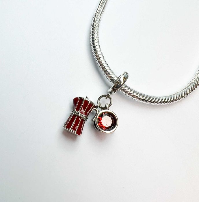 Charms do bransoletek modułowych kawa próba 925