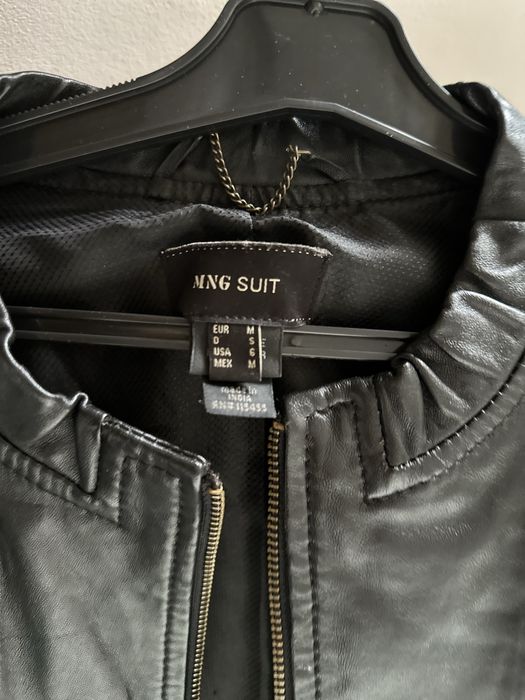 Mango Шкіряна курта жіноча