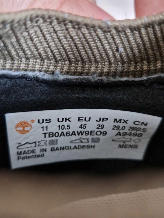 Buty męskie Timberland model Winsor, rozmiar 45, założone 2 razy