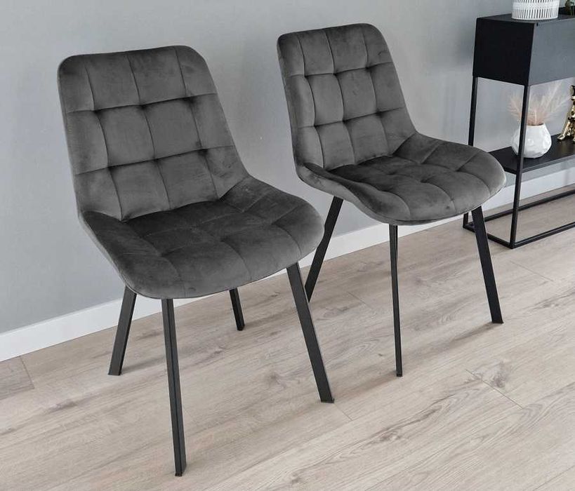 Welurowe krzesło tapicerowane do salonu i jadalni. Nowe. Wysyłka 24h