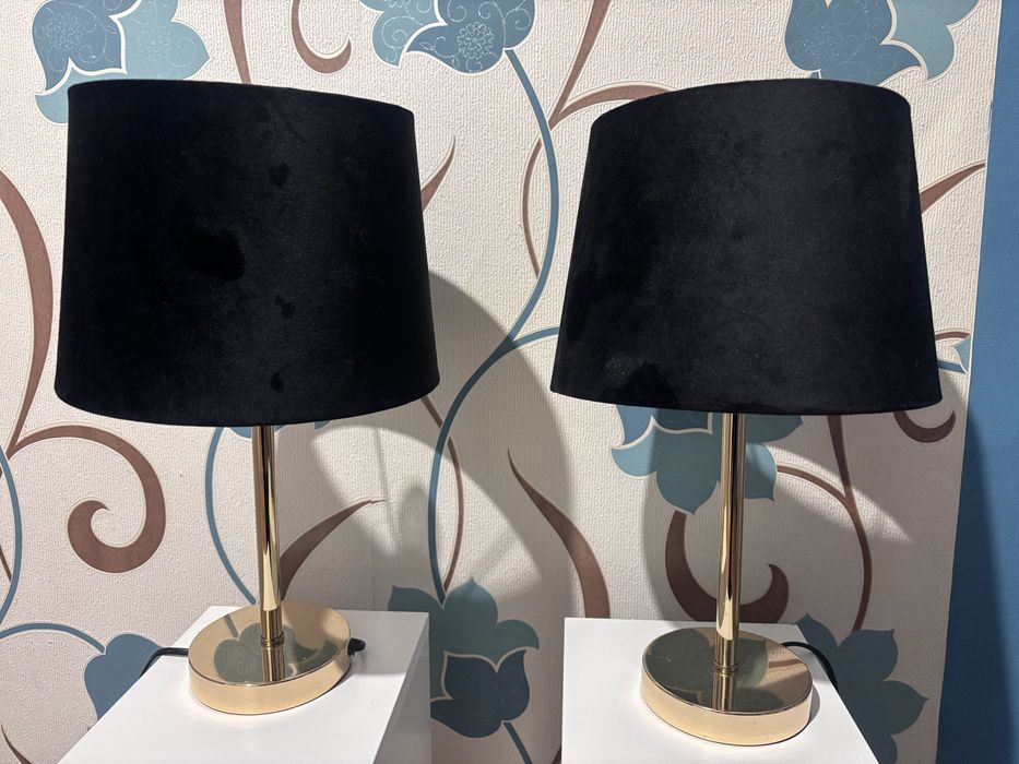 Lampki nocne czarno zlote