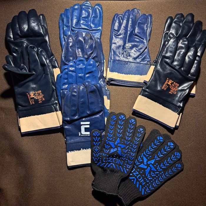 Робочі рукавиці прорезинені