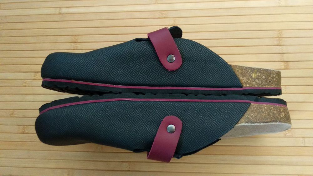Walk x Walkx comfort сабо комфорт черные с бордовым р 40
