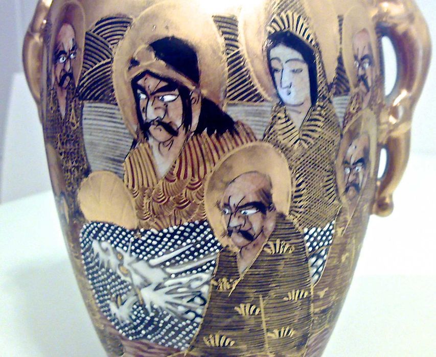 Vaso Japonês Satsuma 1868 a 1912 Meiji