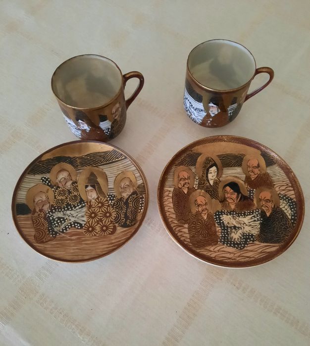 2 chávenas de café porcelana japonesa