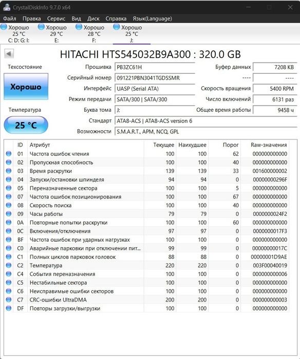 Жёсткий диск 320 гб 2.5 ноутбучный для ноутбука