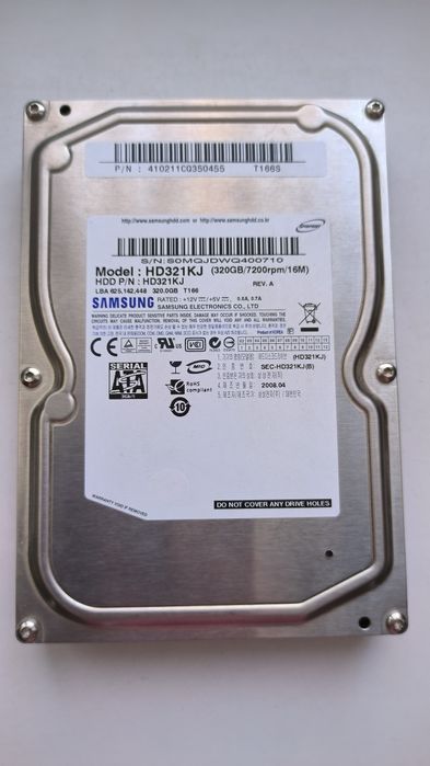 Жосткий диск HDD, на 320 Гб