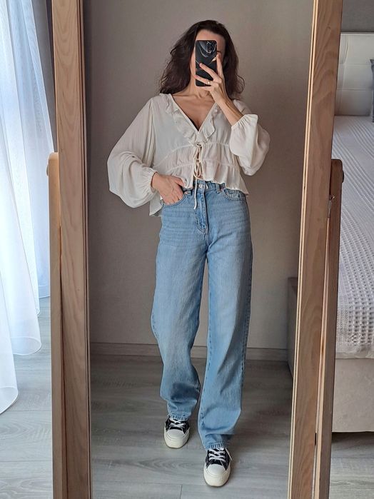 Джинси Zara Straight regular fit ,38,40, темніші в розмірі 38