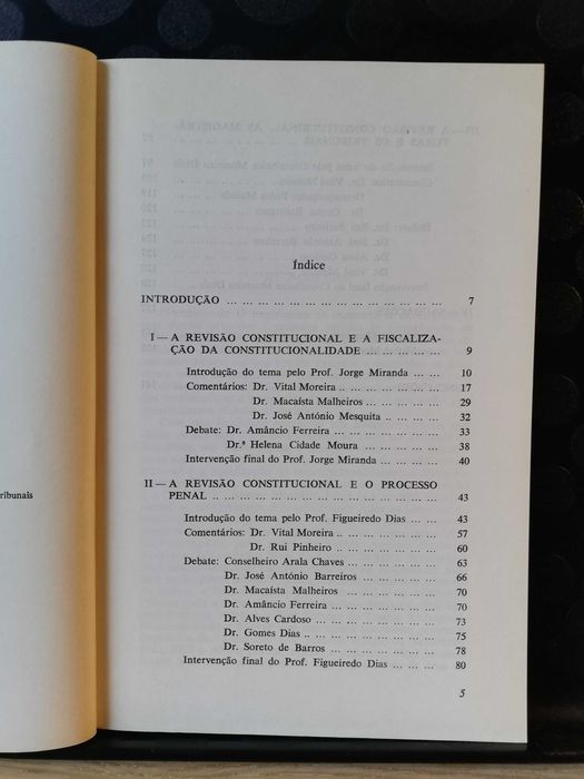 A revisão constitucional o processo penal e os tribunais