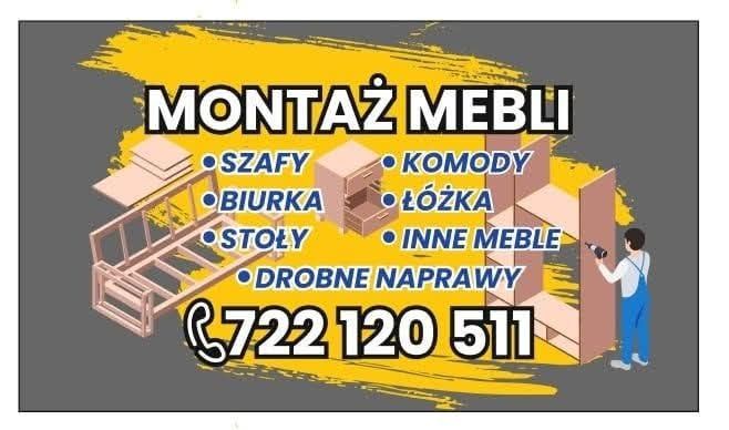 Montaż mebli z paczek. Drobne naprawy.