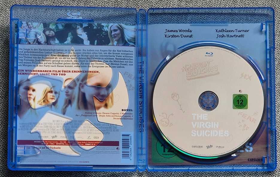 Przekleństwa niewinności - The Virgin Suicides - wydanie bluray bez PL