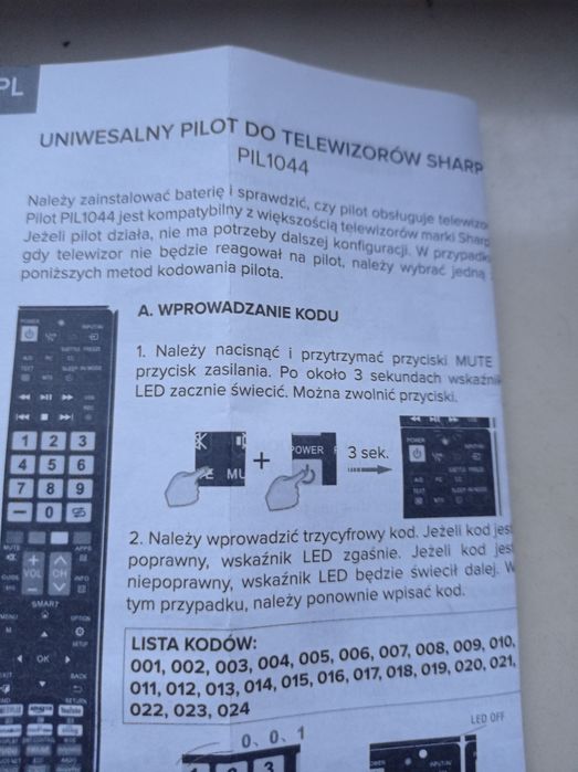 Pilot uniwersalny SH-1LC