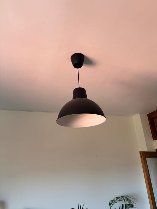 Candeeiro de Teto Moderno Preto