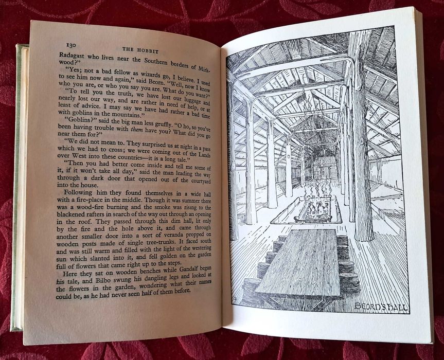 J R R Tolkien - The Hobbit 1959 – 2.ª edição / 11.ª impressão – Houghton Mifflin – USA edition - Ilustrado pelo autor