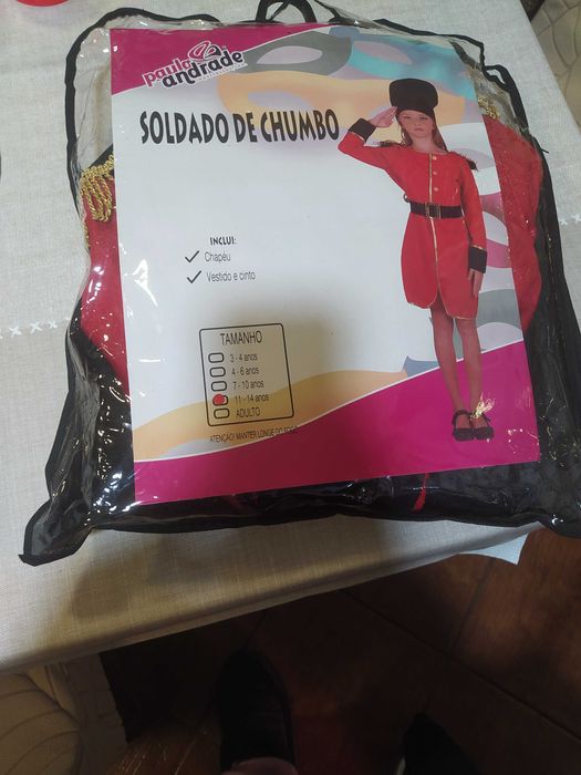 Fato de Carnaval de Solado de Chumbo