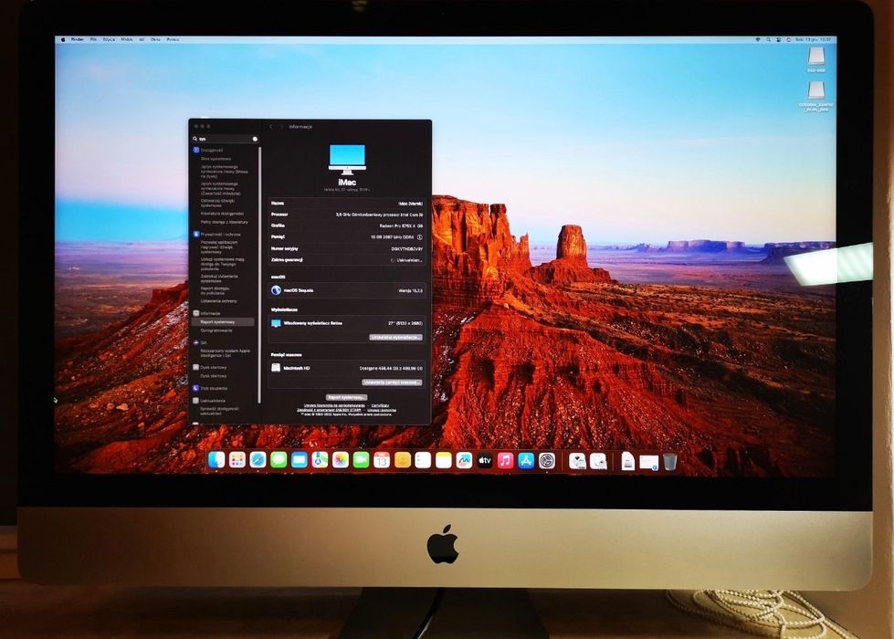 !!Gwarancja!!Apple iMac 27”  5K i9-9900K 16GB 512GB SSD RADEON PRO 575