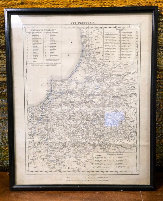 Przedwojenna mapa Prus Wschodnich, Królewiec