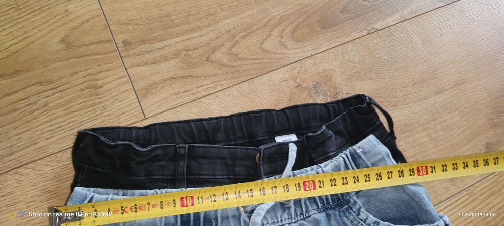 Jeansy  joggery dziewczęce 140/146