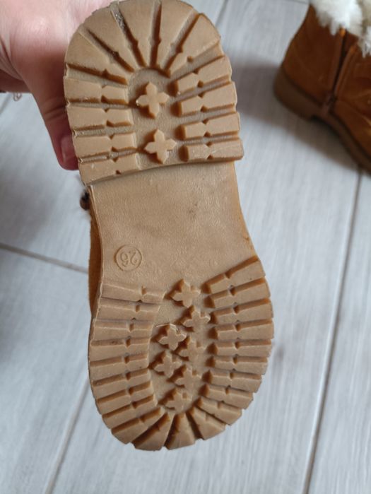 Ботинки натуральный замш, овчина, 26