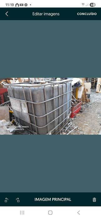 Deposito 1000L usado para óleos etc