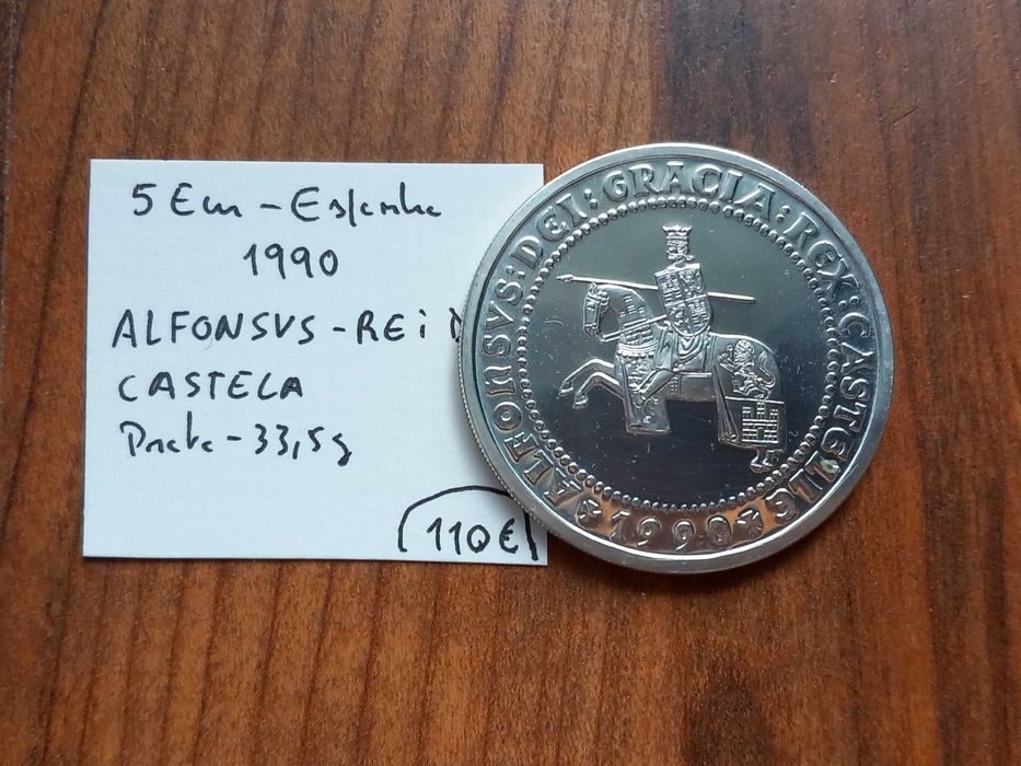 Moeda 5 Ecu Espanha 1990