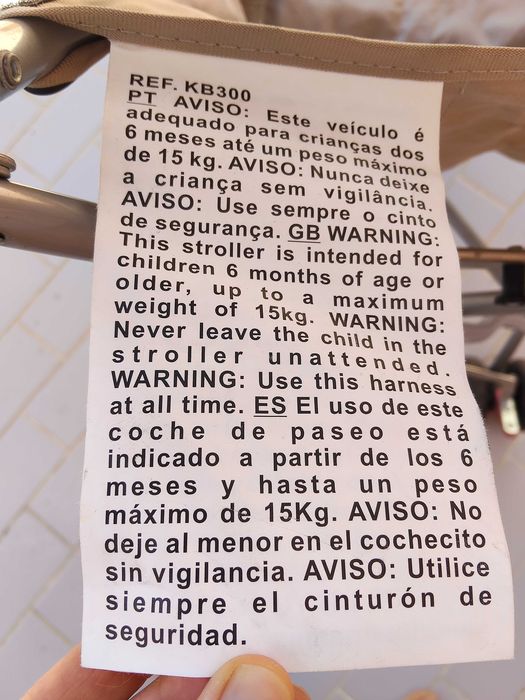 Carrinho Zippy bengala