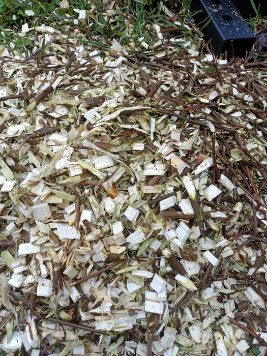 Usługi rębakiem do gałęzi Rozdrabnianie gałęzi mielenie biomasa komp