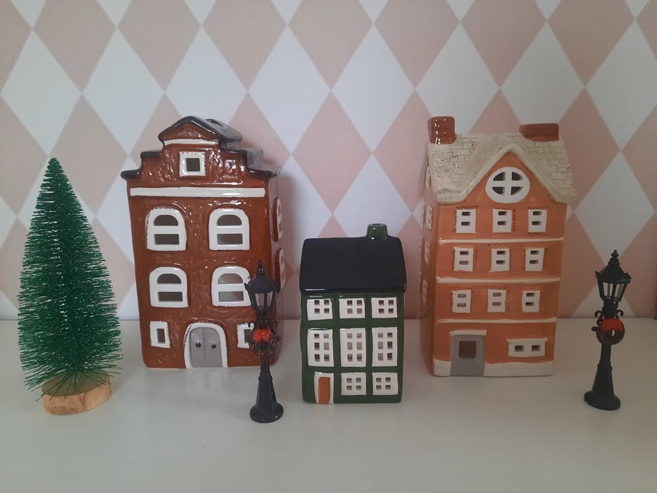Kamieniczka DUŻA - domek ceramiczny na tealighty